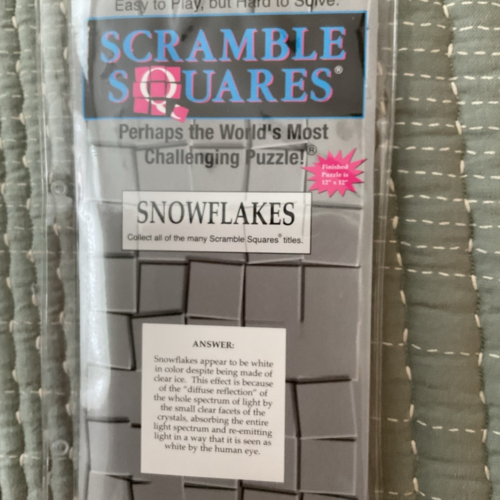 Scramble Squares Snowflakes Puzzle